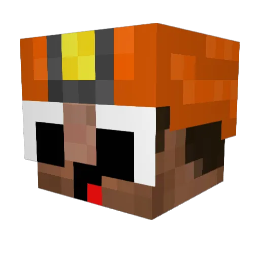 LordBugfisch Minecraft avatar head, 3D render
