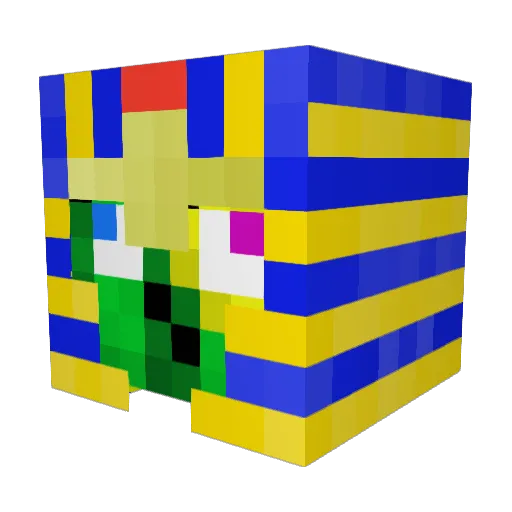 LordCactuse Minecraft avatar head, 3D render