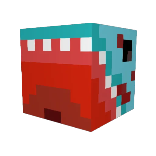 LordChicken17 Minecraft avatar head, 3D render
