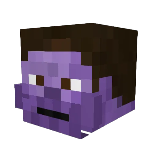 LordClavert Minecraft avatar head, 3D render