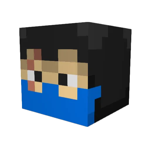 LordCrowman Minecraft avatar head, 3D render