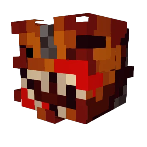 LordCuckoldacus Minecraft avatar head, 3D render