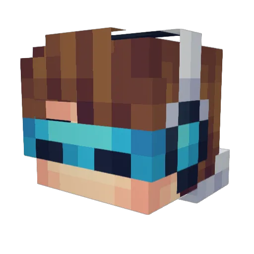 LordDaimon Minecraft avatar head, 3D render