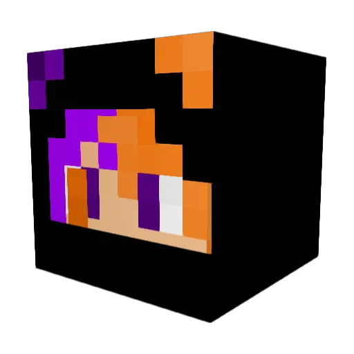LordDemonFox Minecraft avatar head, 3D render