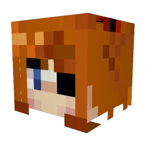 LordDingus_ Minecraft avatar head, 3D render