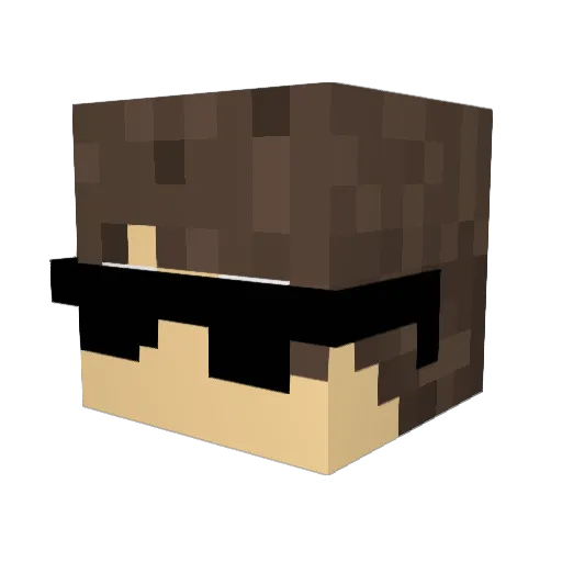 LordDint_ Minecraft avatar head, 3D render