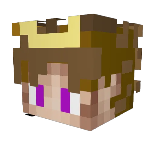 LordDragons Minecraft avatar head, 3D render