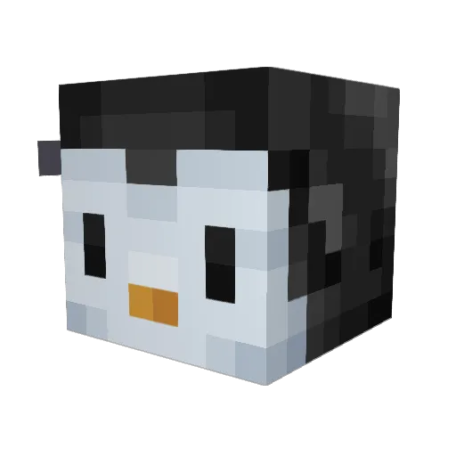 LordDuck Minecraft avatar head, 3D render