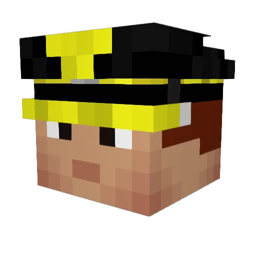 LordF__02 Minecraft avatar head, 3D render