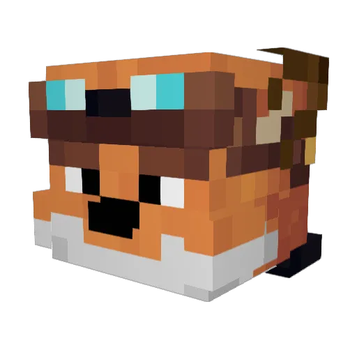 LordFoxeer Minecraft avatar head, 3D render