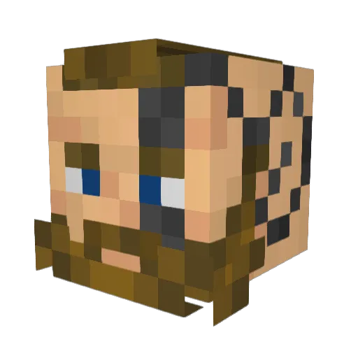 LordGlop Minecraft avatar head, 3D render