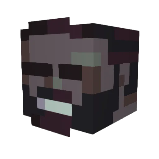 LordGlue Minecraft avatar head, 3D render