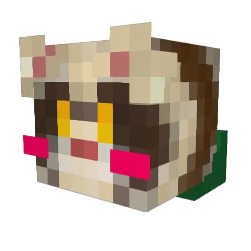 LordGoofus Minecraft avatar head, 3D render