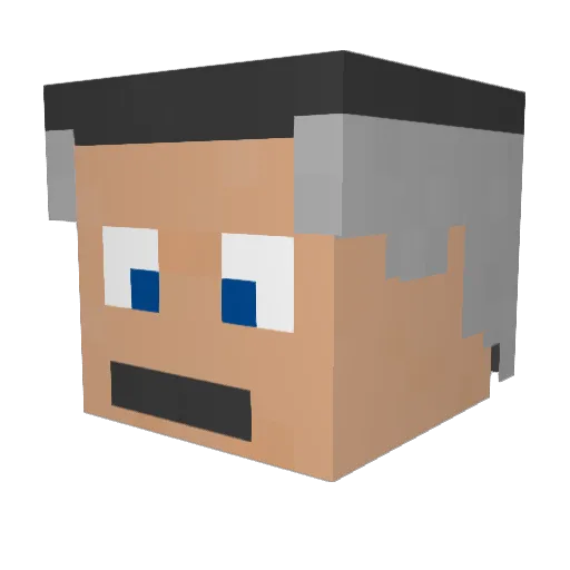 LordGreekBoi Minecraft avatar head, 3D render