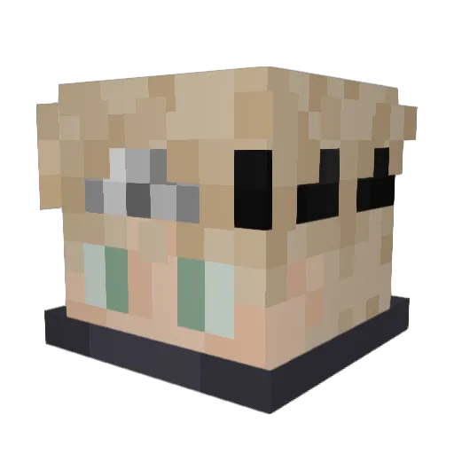 LordHakai2000 Minecraft avatar head, 3D render