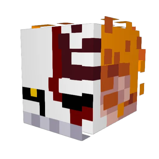 LordHollow666 Minecraft avatar head, 3D render