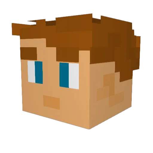 LordLasgane Minecraft avatar head, 3D render