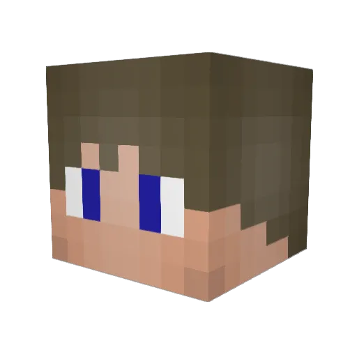 LordLod Minecraft avatar head, 3D render