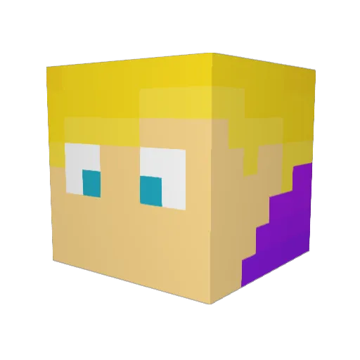 LordLolo Minecraft avatar head, 3D render