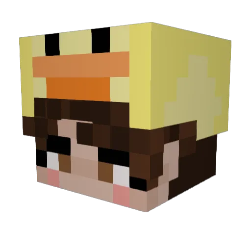 LordLu9 Minecraft avatar head, 3D render