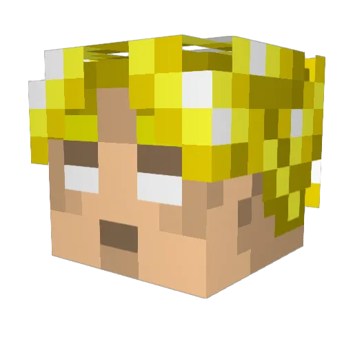 LordLucasA Minecraft avatar head, 3D render