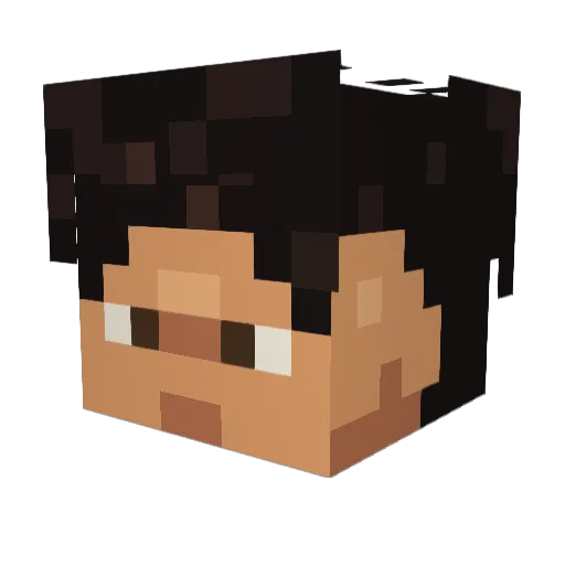 LordMenuski Minecraft avatar head, 3D render