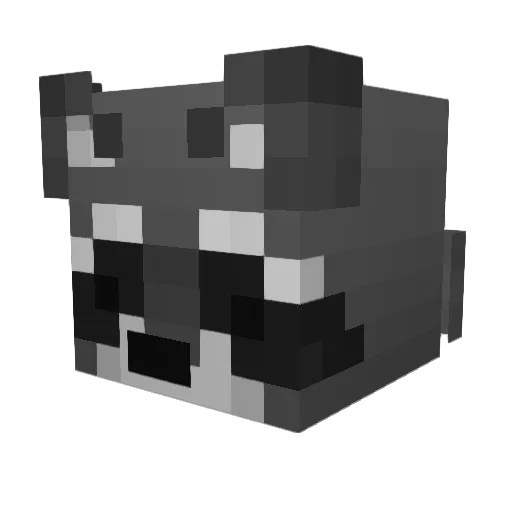 LordMocaco Minecraft avatar head, 3D render