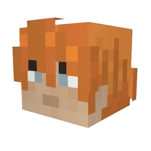 LordMoko Minecraft avatar head, 3D render