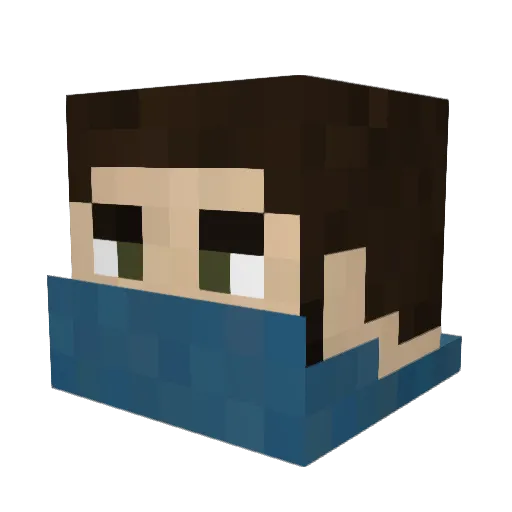 LordNavala Minecraft avatar head, 3D render