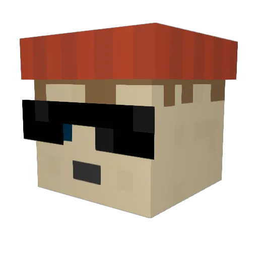 LordNevo Minecraft avatar head, 3D render