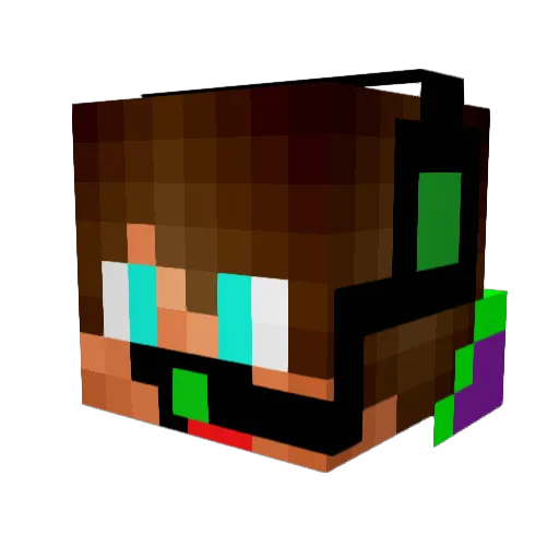 LordNickos Minecraft avatar head, 3D render