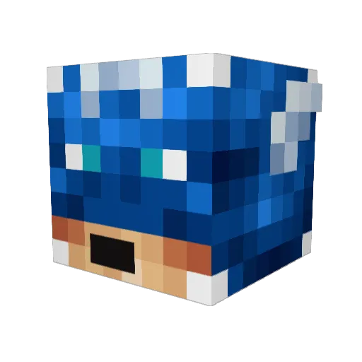 LordOfMobs Minecraft avatar head, 3D render