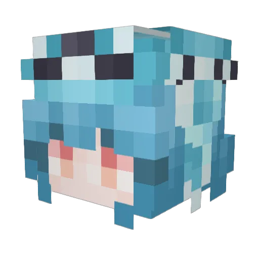 LordOfOtakus Minecraft avatar head, 3D render