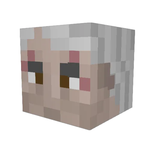 LordOghma Minecraft avatar head, 3D render