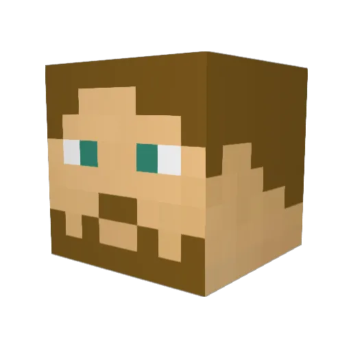 LordPandos Minecraft avatar head, 3D render