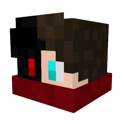 LordPat Minecraft avatar head, 3D render