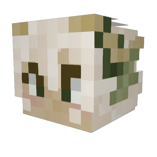 LordPiggleSimp Minecraft avatar head, 3D render