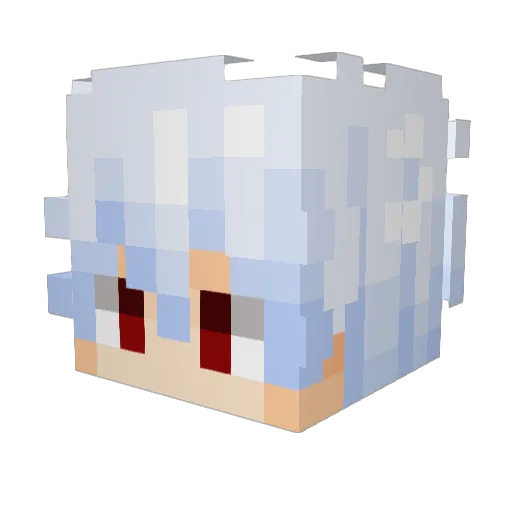 LordPz Minecraft avatar head, 3D render
