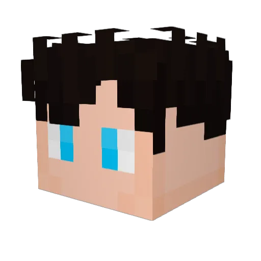 LordQahnaarin Minecraft avatar head, 3D render