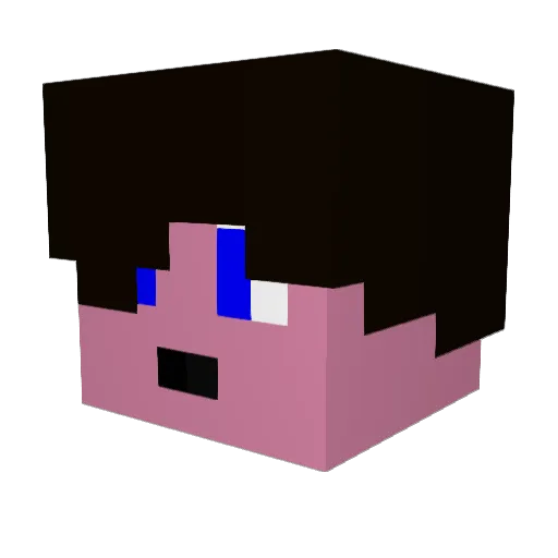 LordQuebec Minecraft avatar head, 3D render
