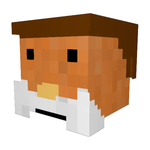 LordRaV2022 Minecraft avatar head, 3D render