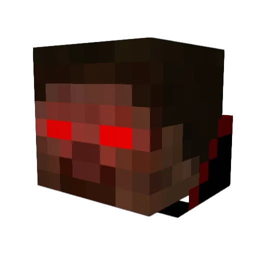 LordSally Minecraft avatar head, 3D render