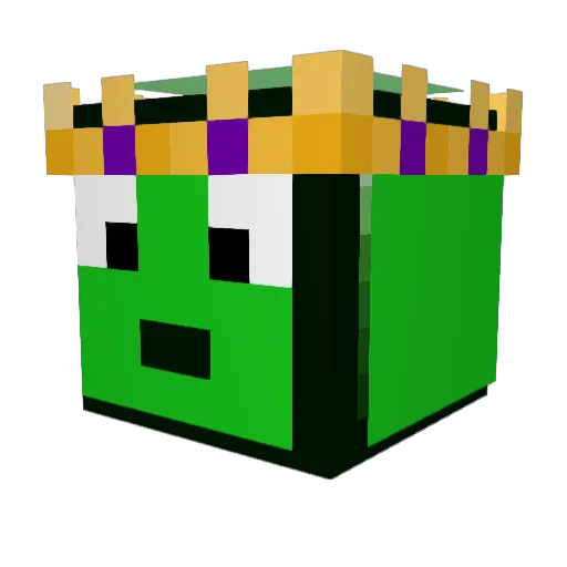 LordSauropod Minecraft avatar head, 3D render