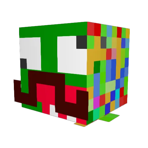 LordScarface Minecraft avatar head, 3D render