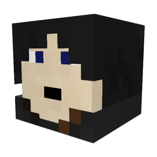 LordSilverWolf Minecraft avatar head, 3D render