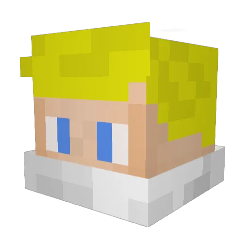 LordSkrrt Minecraft avatar head, 3D render