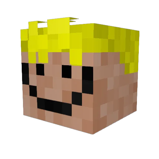 LordSmiles Minecraft avatar head, 3D render
