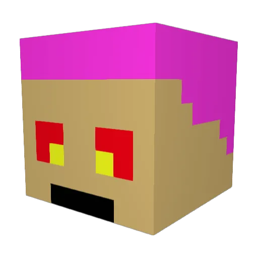 LordStan Minecraft avatar head, 3D render