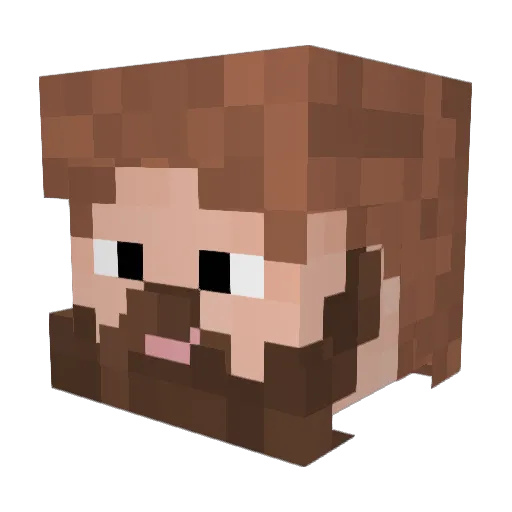 LordSteaks Minecraft avatar head, 3D render