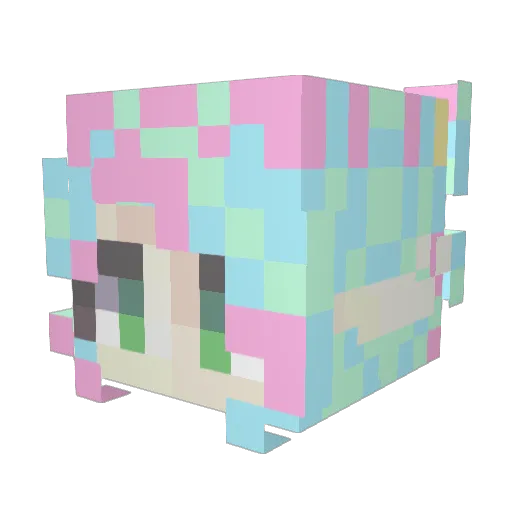LordStormy Minecraft avatar head, 3D render
